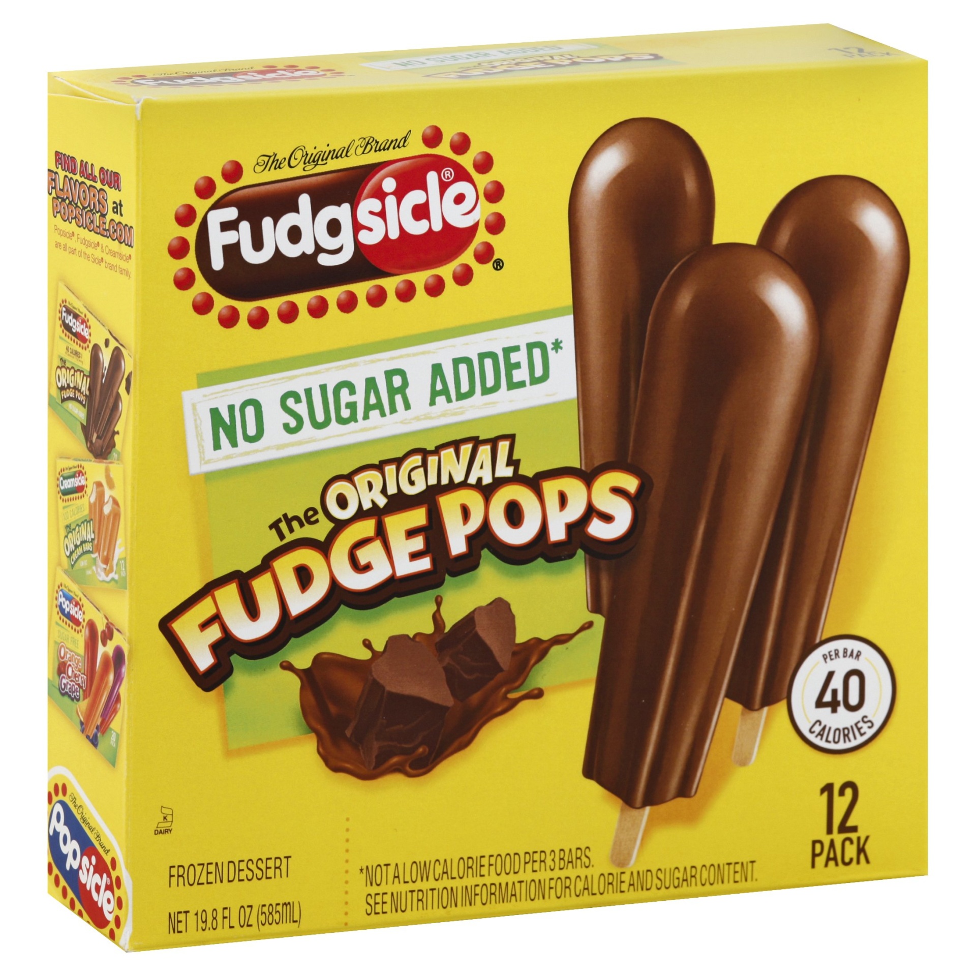 Popsicle Fudgesicle No Sugar Added Fudge Bar 19.8 fl oz Shipt