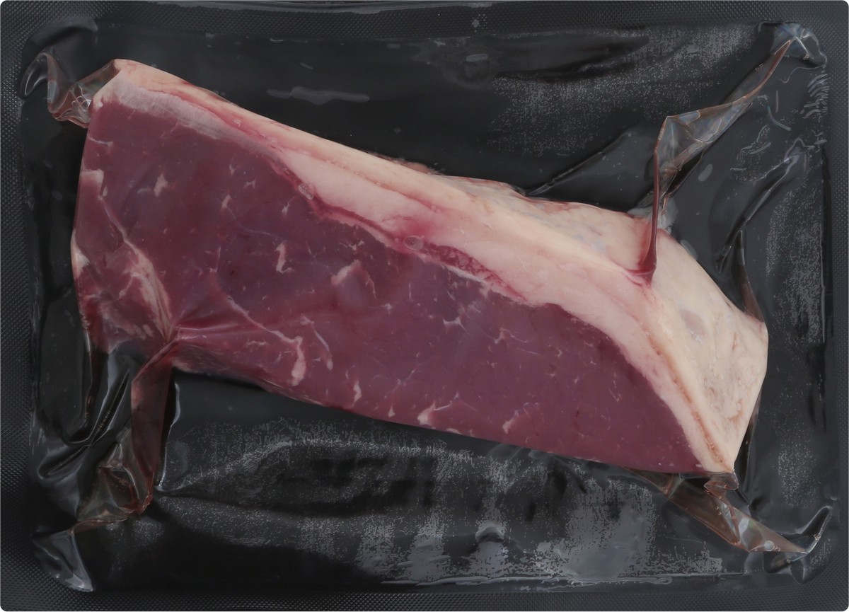 slide 2 of 2, White Oak Pastures NY Strip Beef Steak 8.0 oz, 0.5 lb