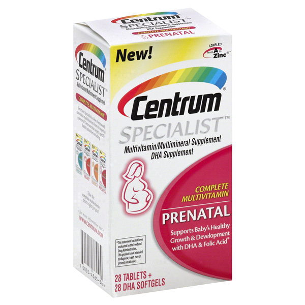 slide 1 of 1, Centrum Specialist Prenatal Complete Multivitamin, 56 ct