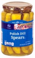slide 1 of 1, Kroger Polish Dill Pickle Spears, 24 oz