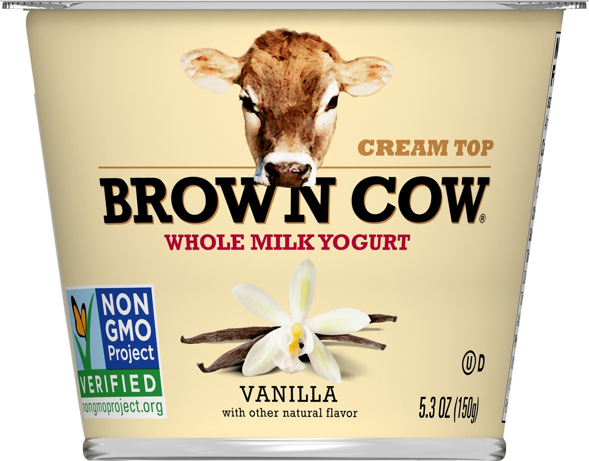 slide 1 of 2, Brown Cow Whole Milk Vanilla Yogurt, 5.3 fl oz