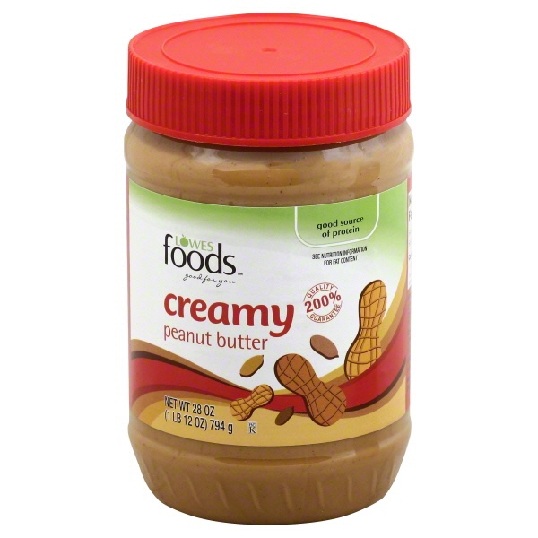 slide 1 of 1, Lowes Foods Peanut Butter Creamy, 28 oz