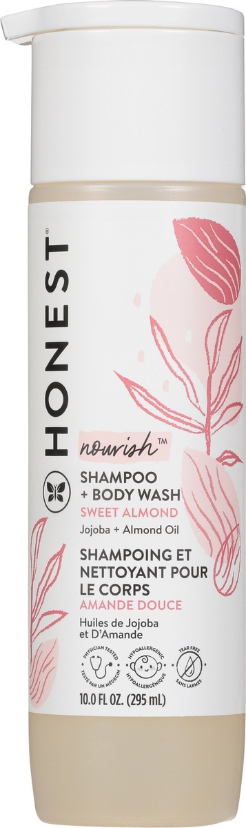 slide 5 of 9, Honest Nourish Sweet Almond Shampoo + Body Wash 10.0 fl oz, 10 fl oz