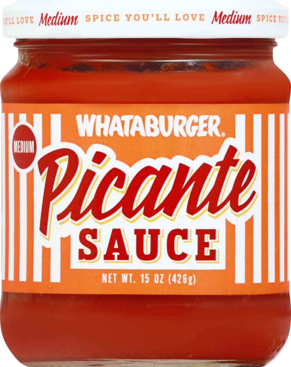 slide 1 of 13, Whataburger Medium Picante Sauce 15 oz, 16 fl oz