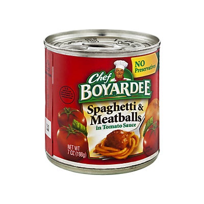 slide 1 of 1, Chef Boyardee Spaghetti Meatballs Pasta In Sauce, 7 oz