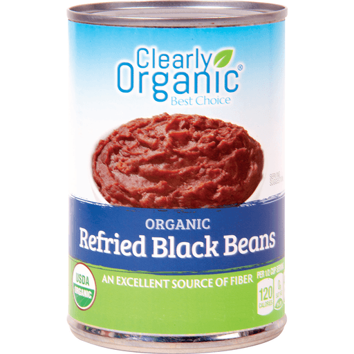 slide 1 of 1, Clearly Organic Refried Black Beans, 15 oz