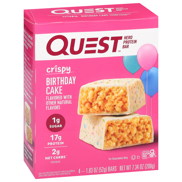 slide 1 of 1, Quest Nutrition Protein Bars, Birthday Cake 4Ct, 2.12 oz