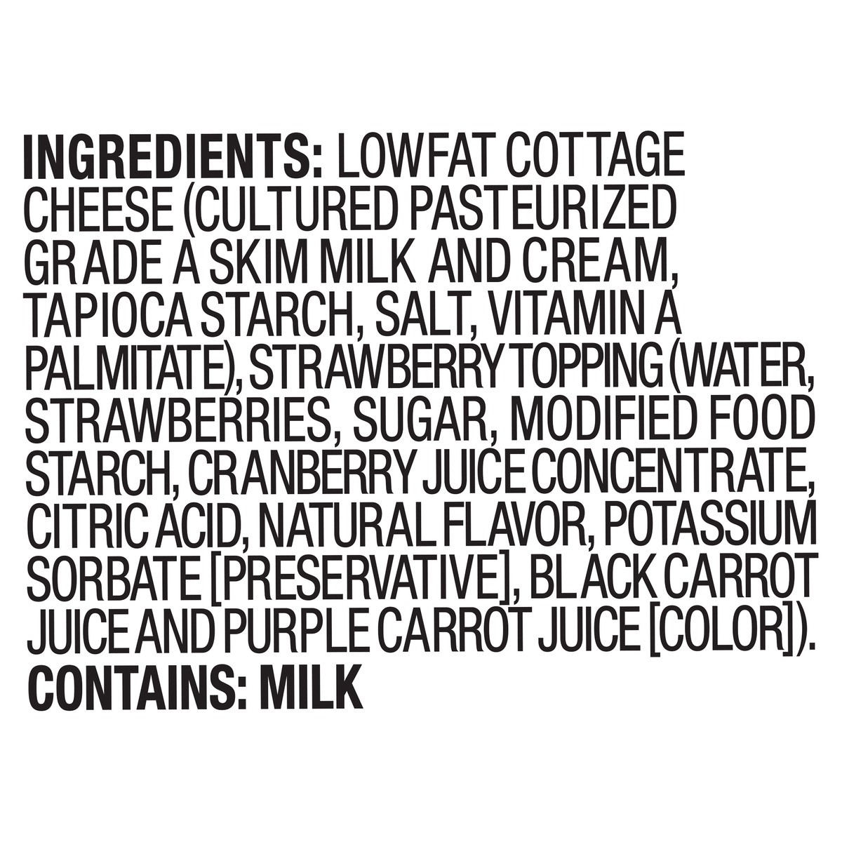 slide 8 of 11, Breakstone's Cottage Doubles Lowfat Cottage Cheese & Strawberry Topping with 2% Milkfat, 4.7 oz Cup, 4.7 oz