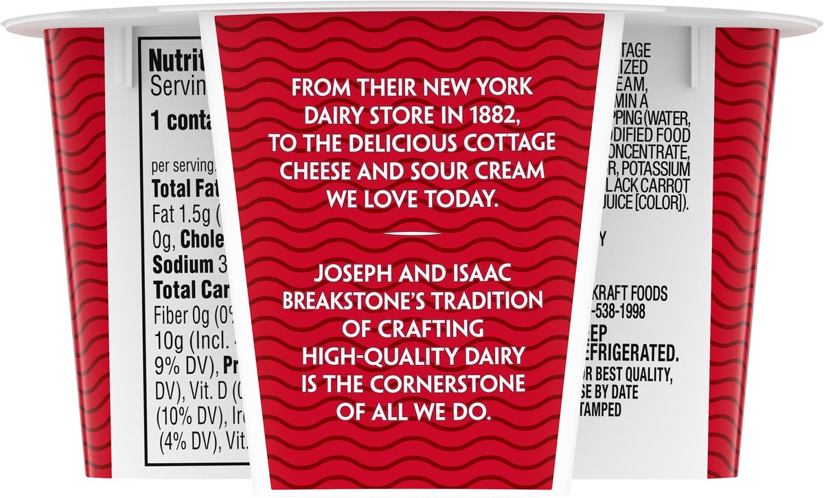 slide 11 of 11, Breakstone's Cottage Doubles Lowfat Cottage Cheese & Strawberry Topping with 2% Milkfat, 4.7 oz Cup, 4.7 oz