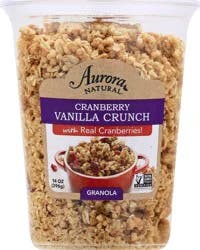 Aurora Natural Cranberry Vanilla Crunch Granola 14 oz