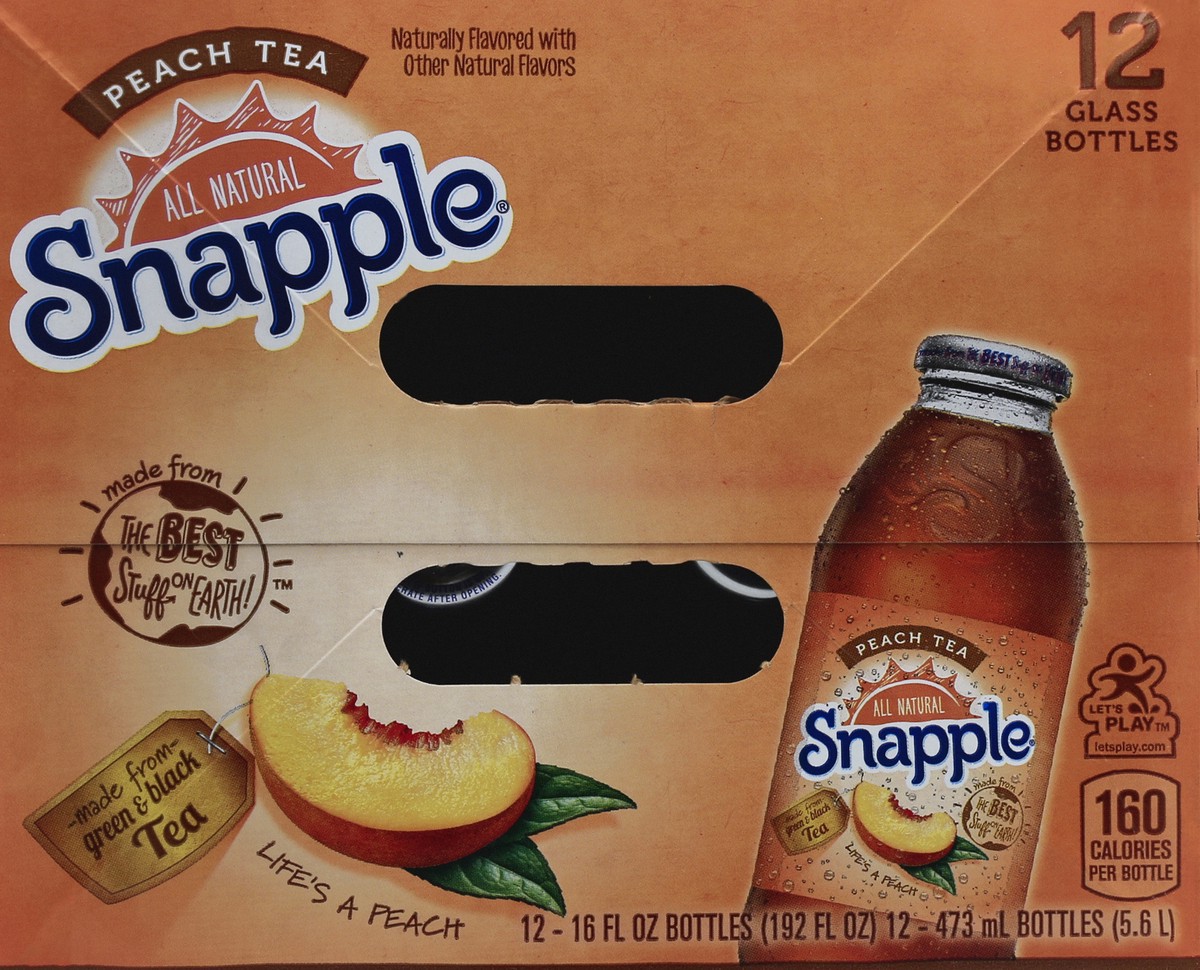 slide 2 of 6, Snapple Peach Tea , 