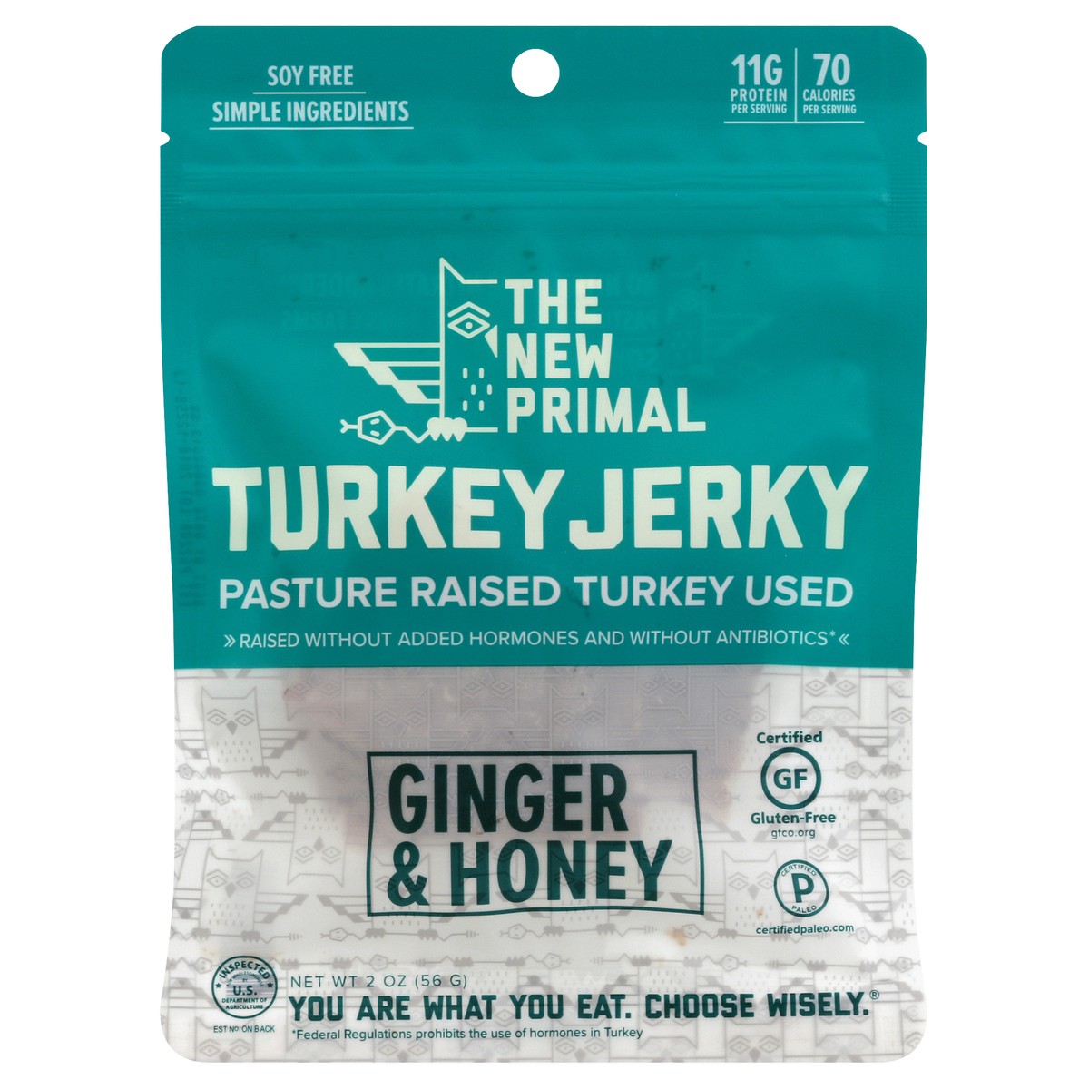 slide 2 of 4, New Primal Turkey Jerky 2 oz, 2 oz