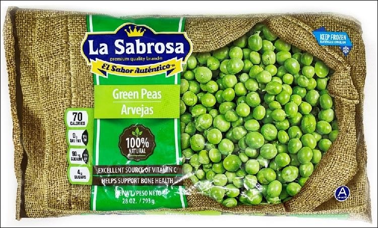 slide 1 of 1, La Sabrosa Green Peas, 28 oz