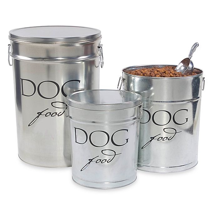 slide 1 of 1, Harry Barker Large Dog Food Storage Canister - Silver, 1 ct