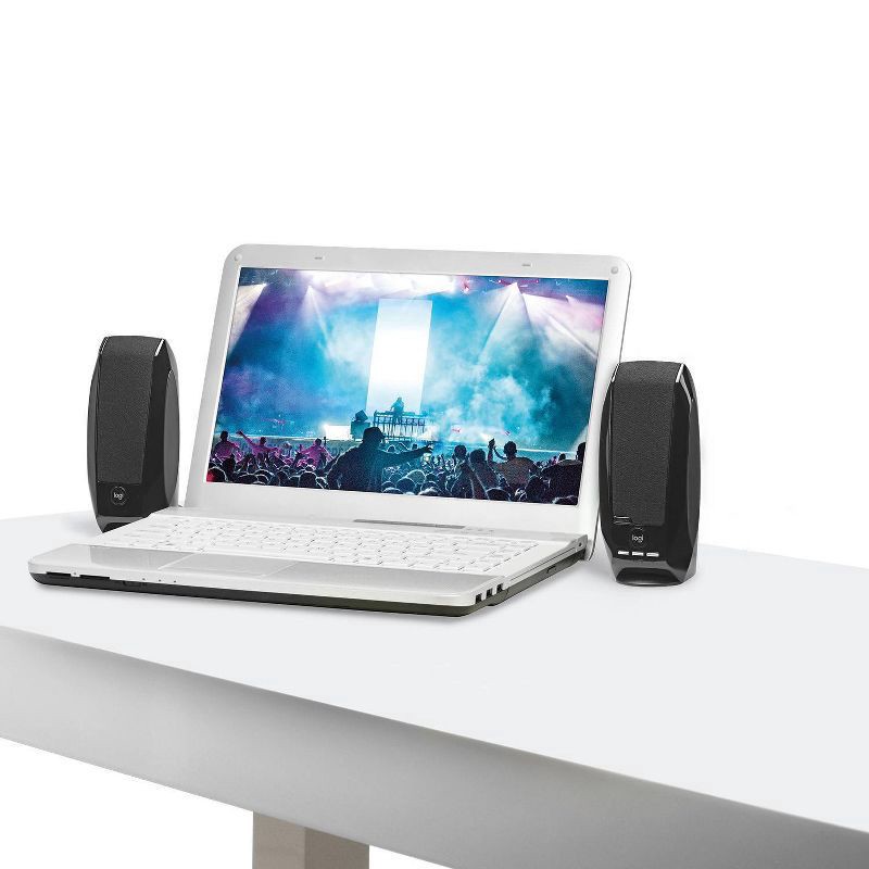 slide 5 of 5, Logitech S150 USB Stereo Speakers for Desktop or Laptop - Black (980-000309), 1 ct