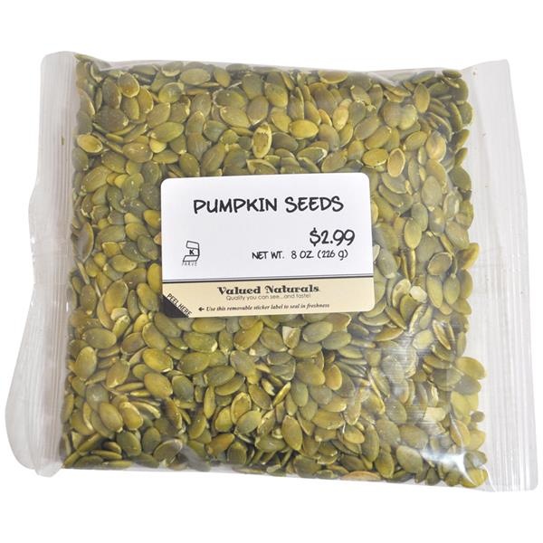 slide 1 of 1, Valued Naturals Pumpkin Seeds Natural, 8 oz