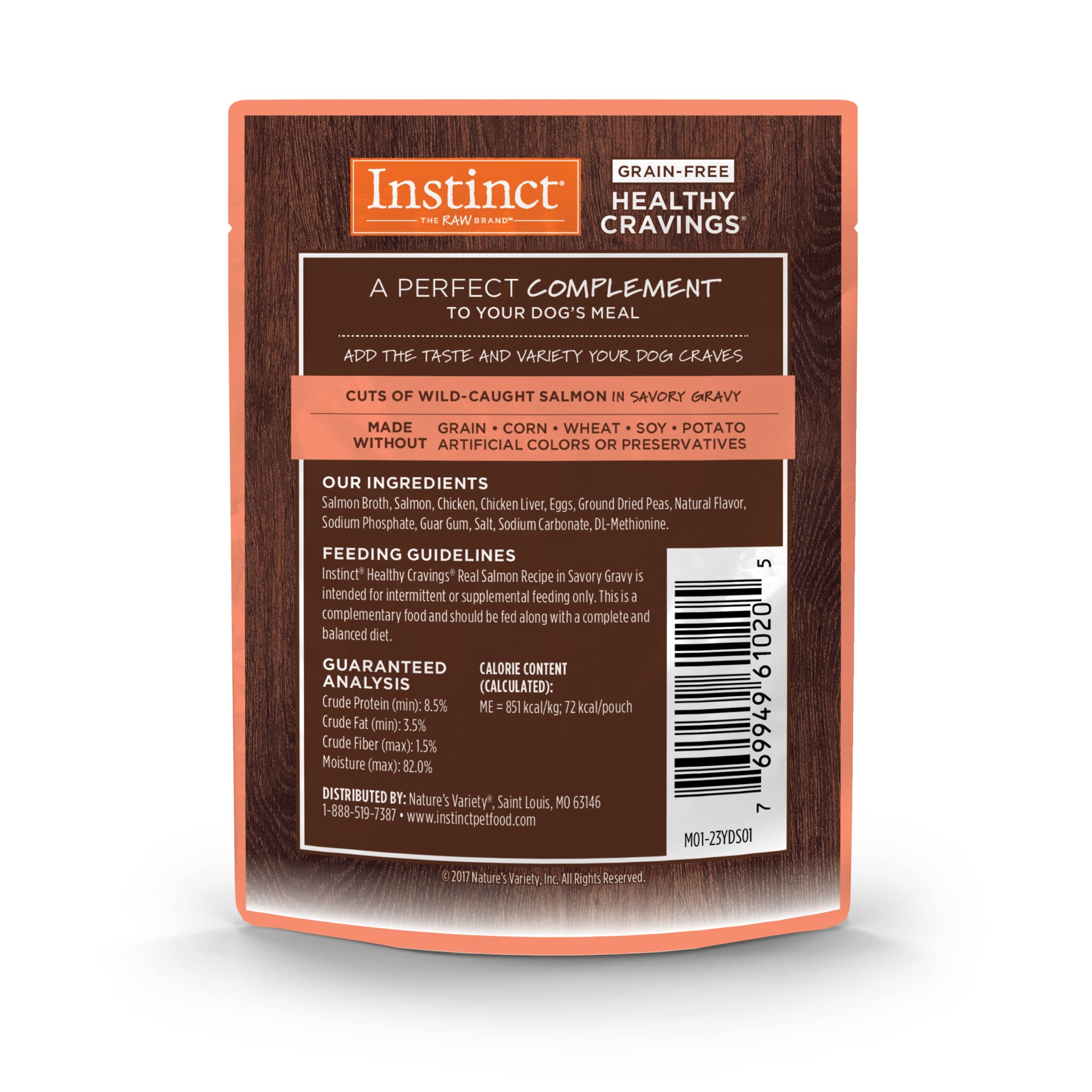 slide 2 of 2, Instinct Healthy Cravings Salmon Wet Dog Food Topper, 3 oz. Pouch, 0.19 lb