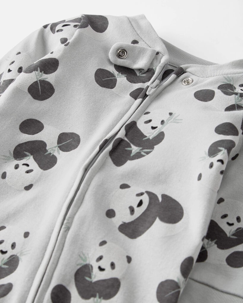 slide 3 of 4, Littleplanet Baby Organic Cotton Sleep & Play Pajamas Panda Print 9M, 1 ct