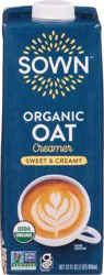 Sown Organic Sweet & Creamy Oat Creamer 32 fl oz