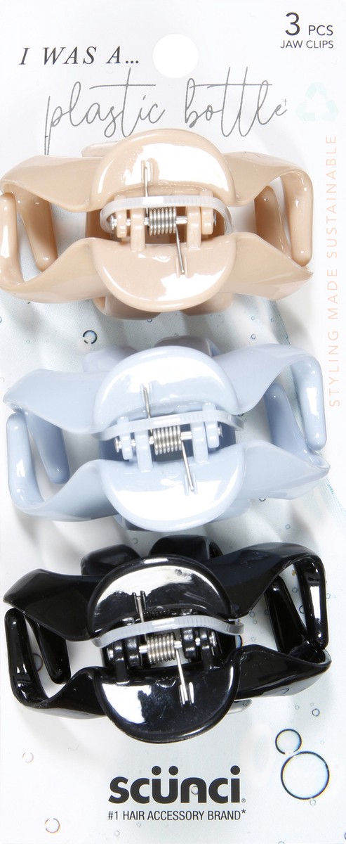 slide 6 of 9, scünci Jaw Clips 3 ea, 3 ct