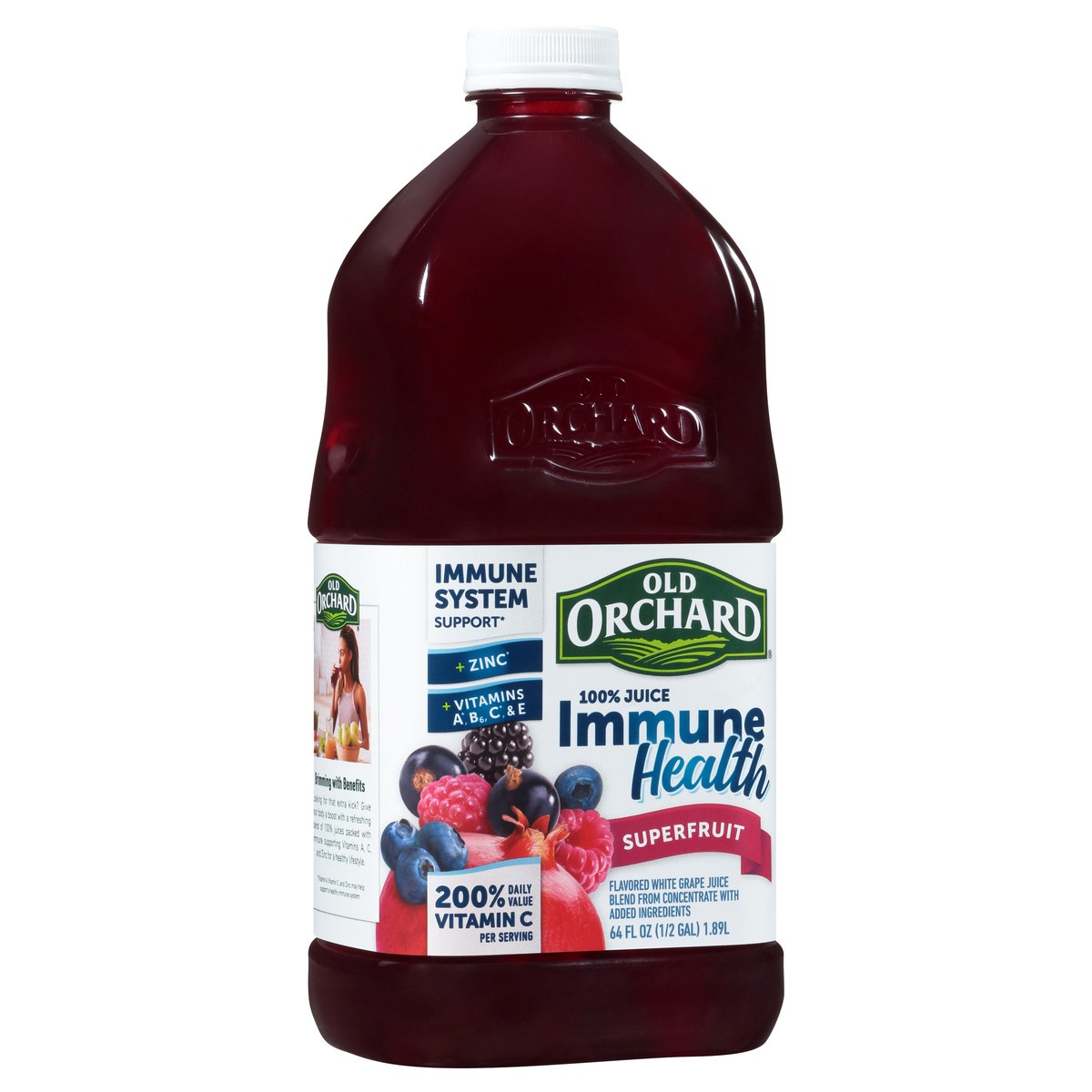 slide 3 of 13, Old Orchard Immune Health Superfruit 100% Juice 64 fl. oz. Bottle, 64 fl oz