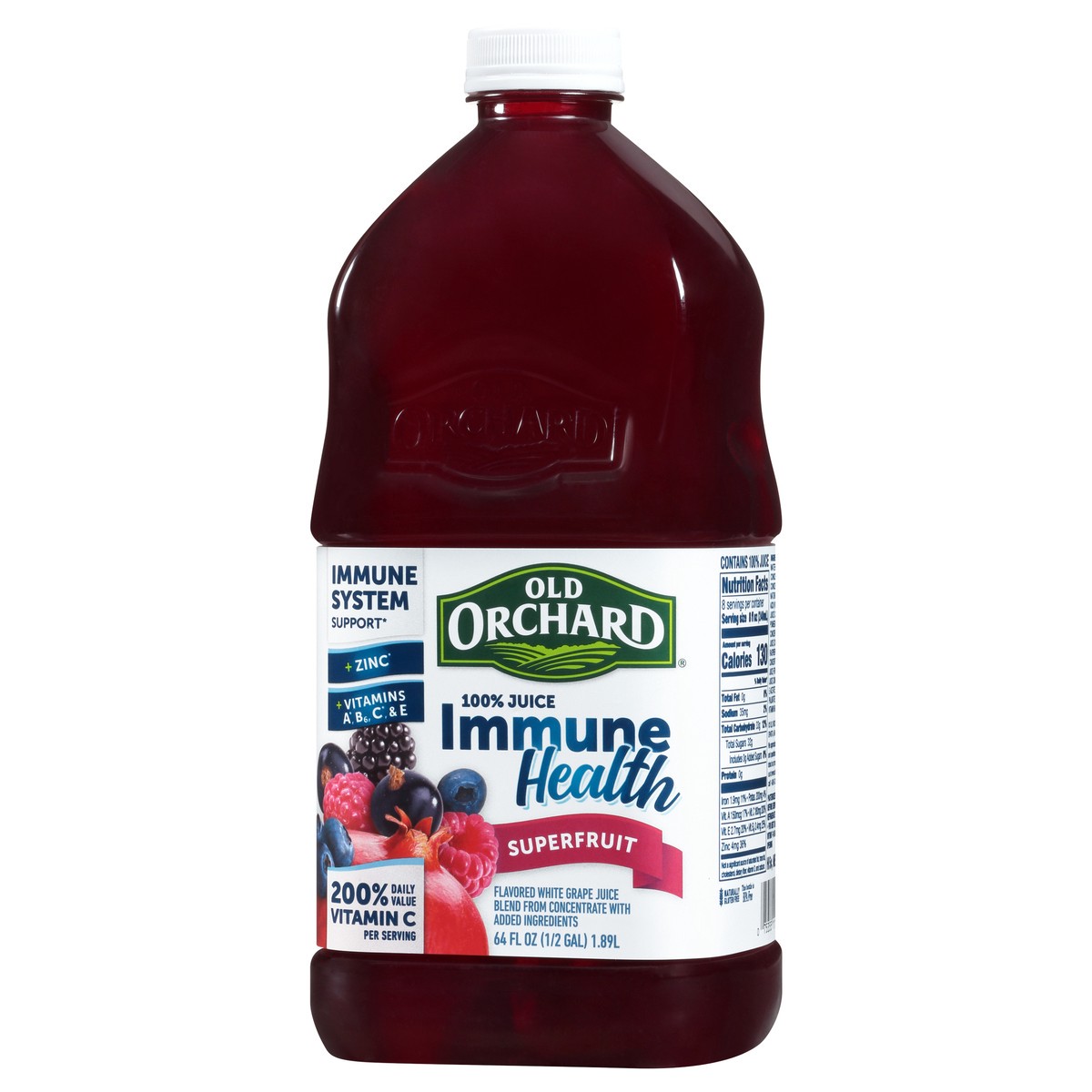 slide 10 of 13, Old Orchard Immune Health Superfruit 100% Juice 64 fl. oz. Bottle, 64 fl oz