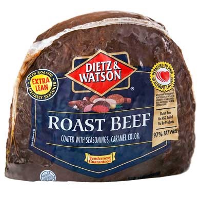 slide 1 of 1, Dietz & Watson Roast Beef Cap Off - Per lb, per lb