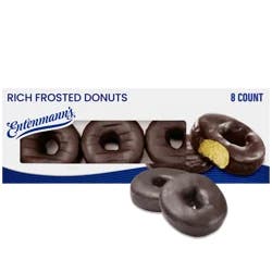 Entenmann's Classic Rich Frosted Chocolate Donuts, 8 count, 16.5 oz
