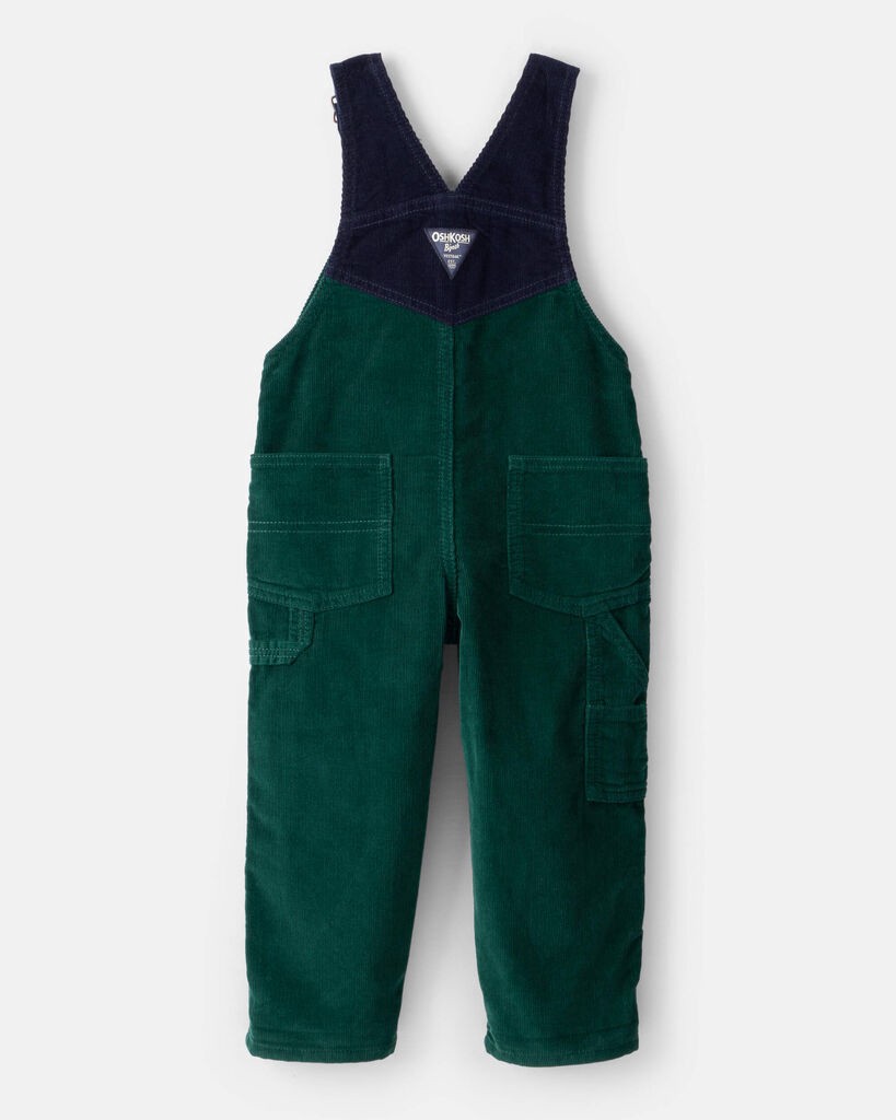 slide 3 of 3, Oshkosh Toddler Boy Corduroy Overalls - Green Green 2T, 1 ct