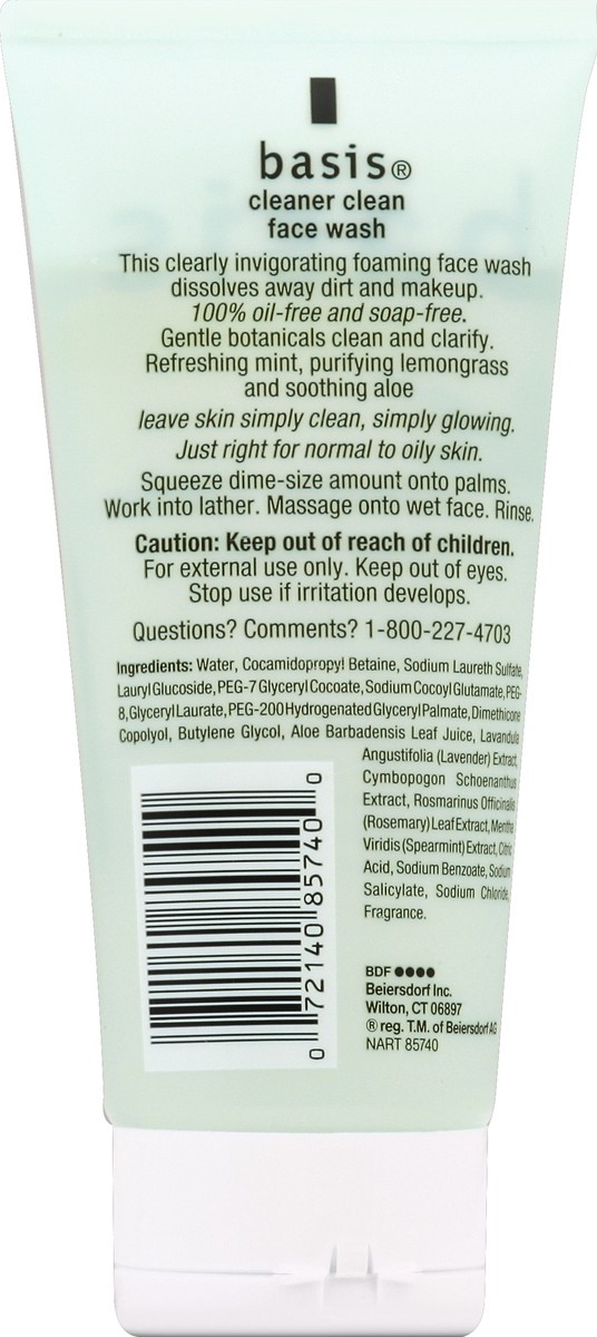 slide 2 of 5, Basis Face Wash 6 oz, 6 oz