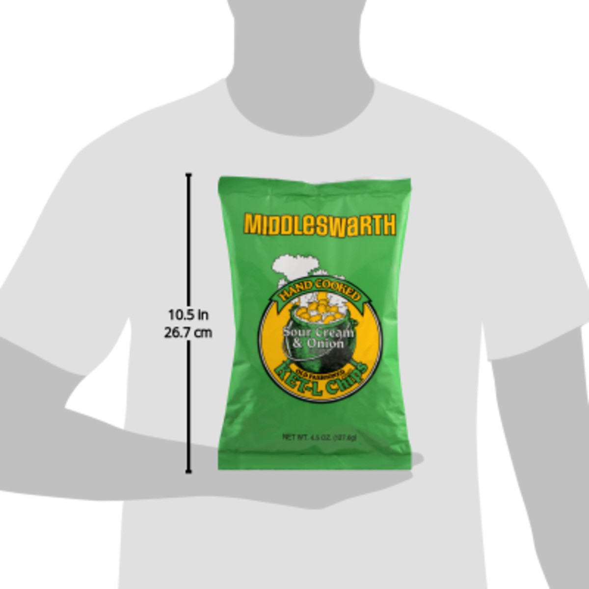 slide 8 of 9, Middleswarth Ket-L Hand Cooked Old Fashioned Sour Cream & Onion Flavored Potato Chips 3.5 oz, 4.5 oz