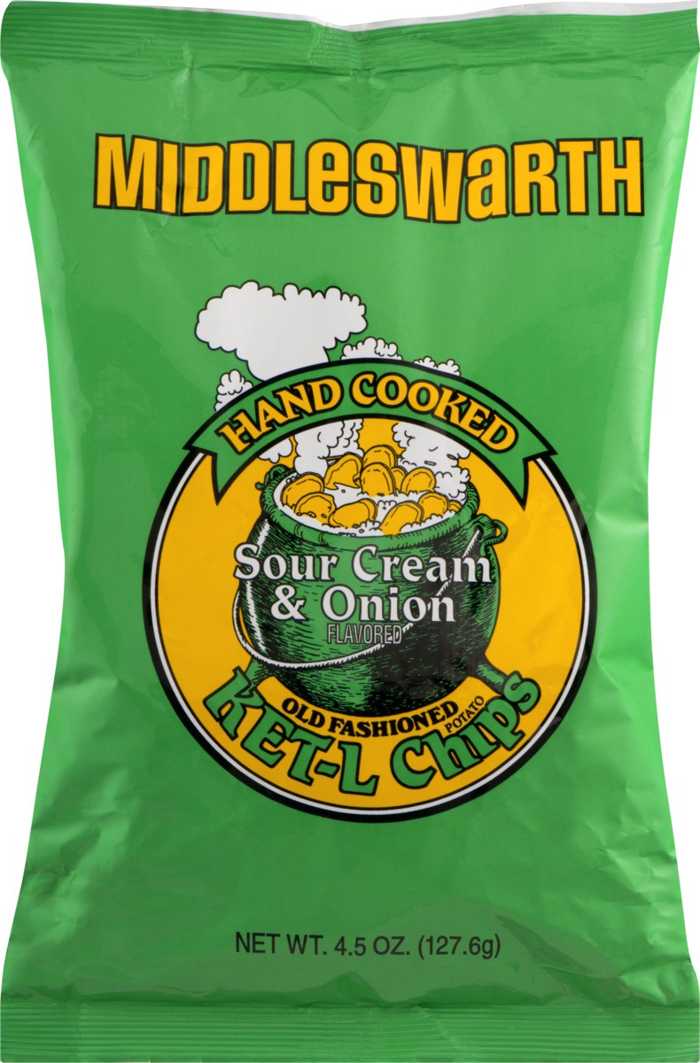 slide 6 of 9, Middleswarth Ket-L Hand Cooked Old Fashioned Sour Cream & Onion Flavored Potato Chips 3.5 oz, 4.5 oz