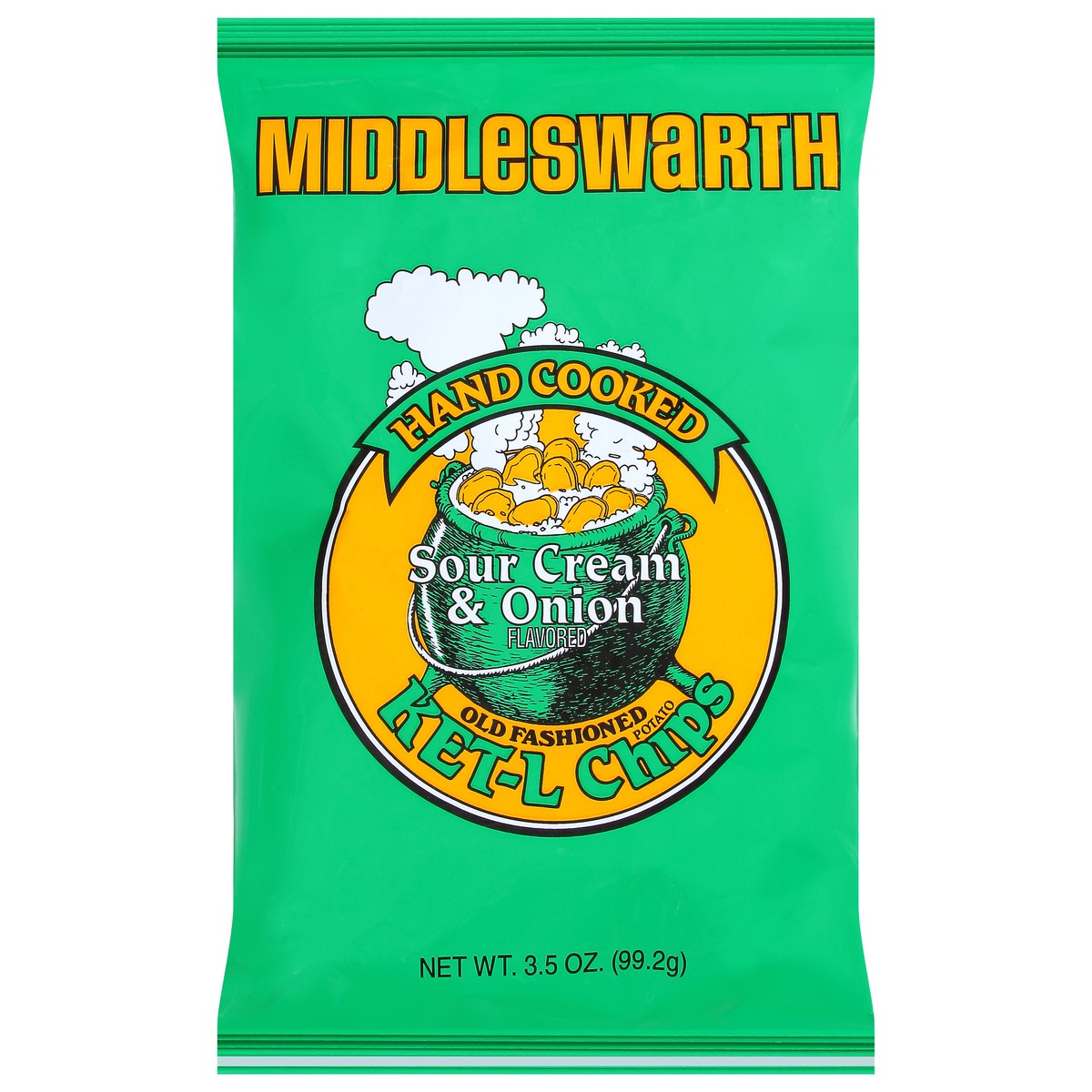 slide 1 of 9, Middleswarth Ket-L Hand Cooked Old Fashioned Sour Cream & Onion Flavored Potato Chips 3.5 oz, 4.5 oz
