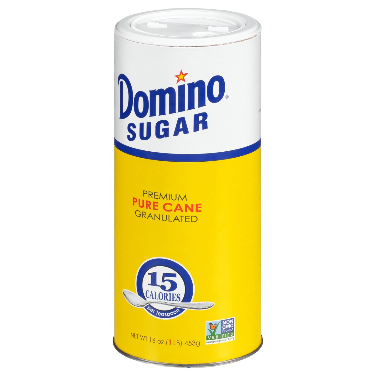 slide 3 of 9, Domino Pure Cane Granulated Sugar Canister, 16 oz