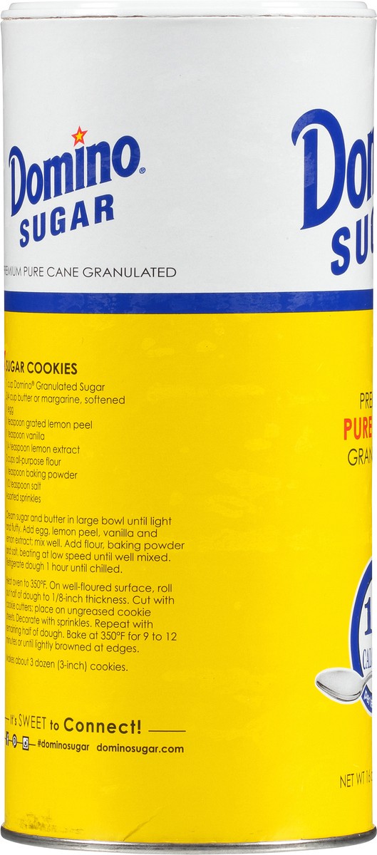 slide 7 of 9, Domino Pure Cane Granulated Sugar Canister, 16 oz
