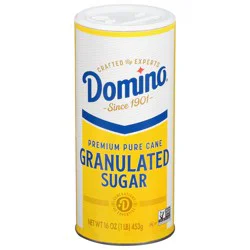Domino Premium Pure Cane Granulated Sugar 1 lb Canister