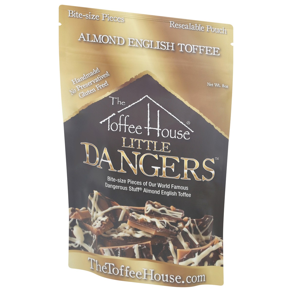 slide 8 of 13, The Toffee House Little Dangers Almond English Toffee Bite-Size Pieces 8 oz, 8 oz
