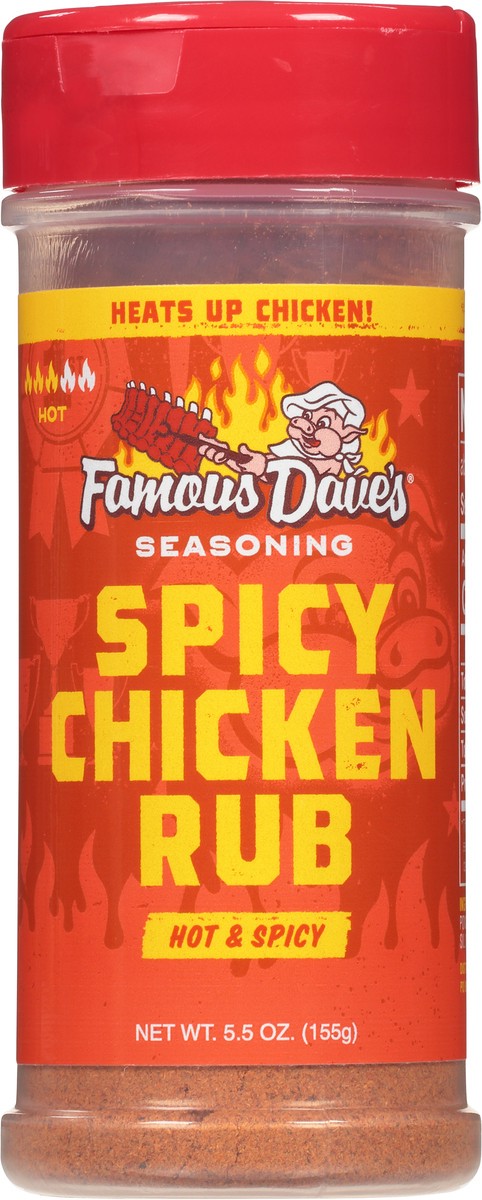 slide 1 of 14, Famous Dave's Hot & Spicy Spicy Chicken Rub Seasoning 5.5 oz, 5.5 oz