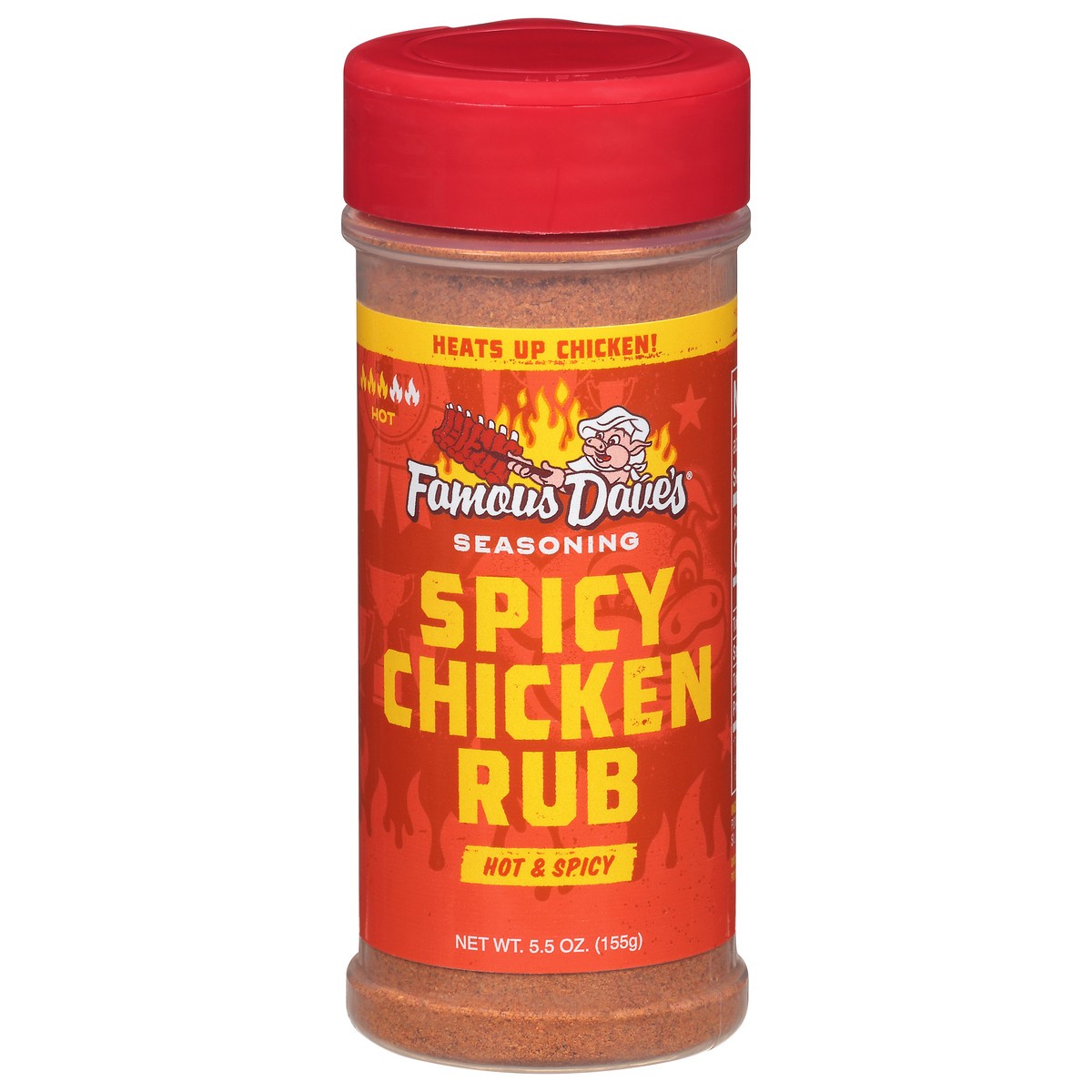 slide 1 of 14, Famous Dave's Hot & Spicy Spicy Chicken Rub Seasoning 5.5 oz, 5.5 oz