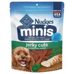 Blue Buffalo Nudges Minis Jerky Cuts Made with Real Chicken, Natural Dog Treats - 10 oz Bag