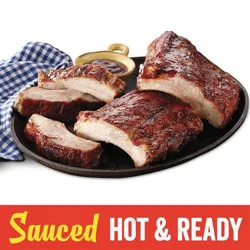 Smokehouse Full Rack Baby Back Ribs with BBQ Sauce (Hot)