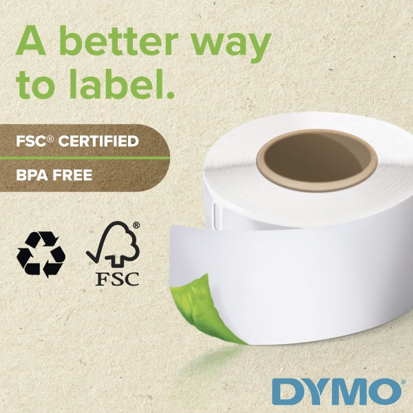 slide 5 of 9, DYMO Address Labels, 1-1/8 x 3-1/2, White, 520 ct