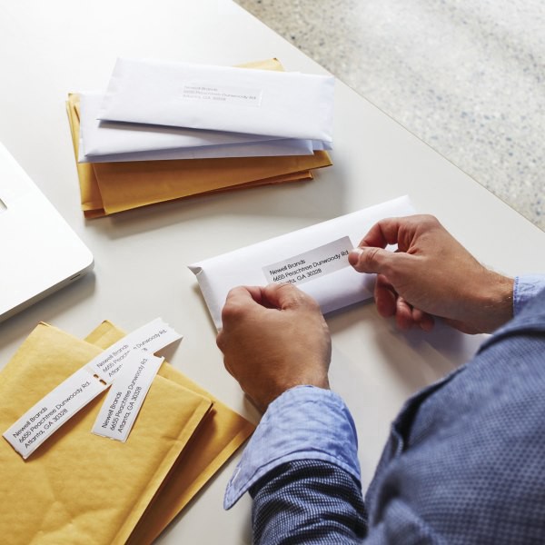 slide 6 of 9, DYMO Address Labels, 1-1/8 x 3-1/2, White, 520 ct