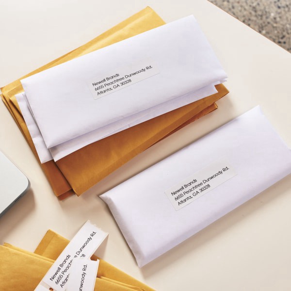 slide 8 of 9, DYMO Address Labels, 1-1/8 x 3-1/2, White, 520 ct