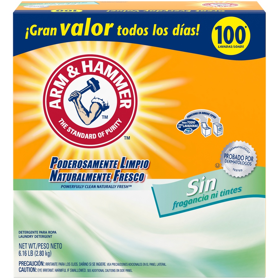 slide 4 of 4, ARM & HAMMER Concentrated Laundry Detergent, 6.61 lb