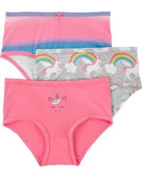 Carter's Carters 3-Pack Rainbow Print Stretch Cotton Underwear Pink/Blue 14