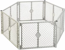 North States Superyard Classic Infant Play Yard - Light Gray - 18.5 sq ft