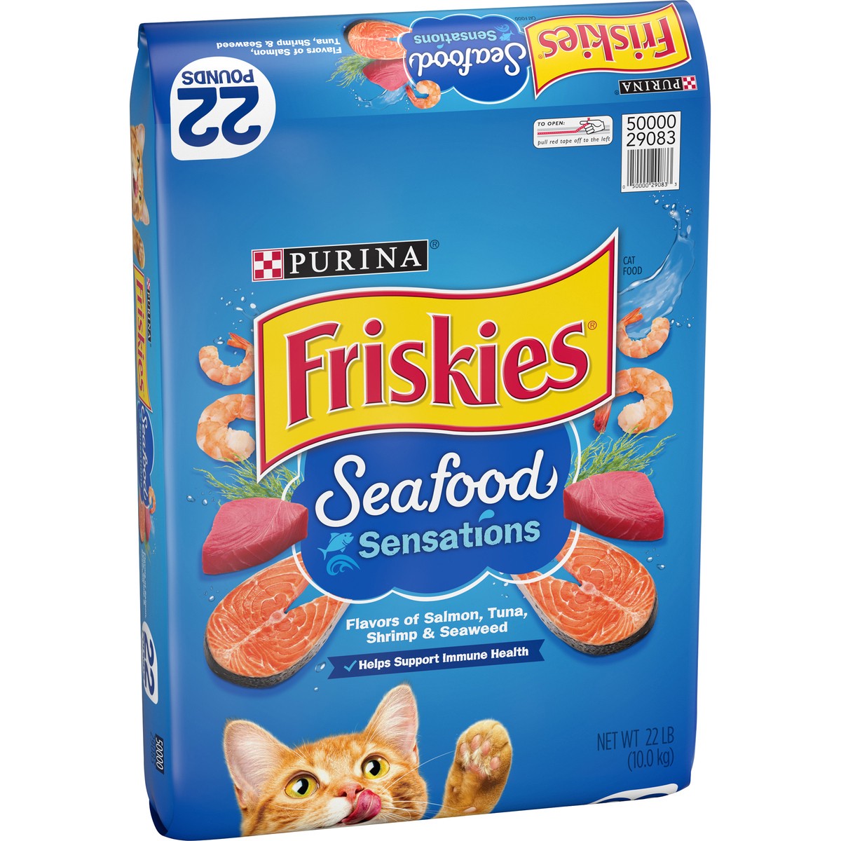 slide 9 of 9, Friskies Purina Friskies Dry Cat Food, Seafood Sensations, 22 lb