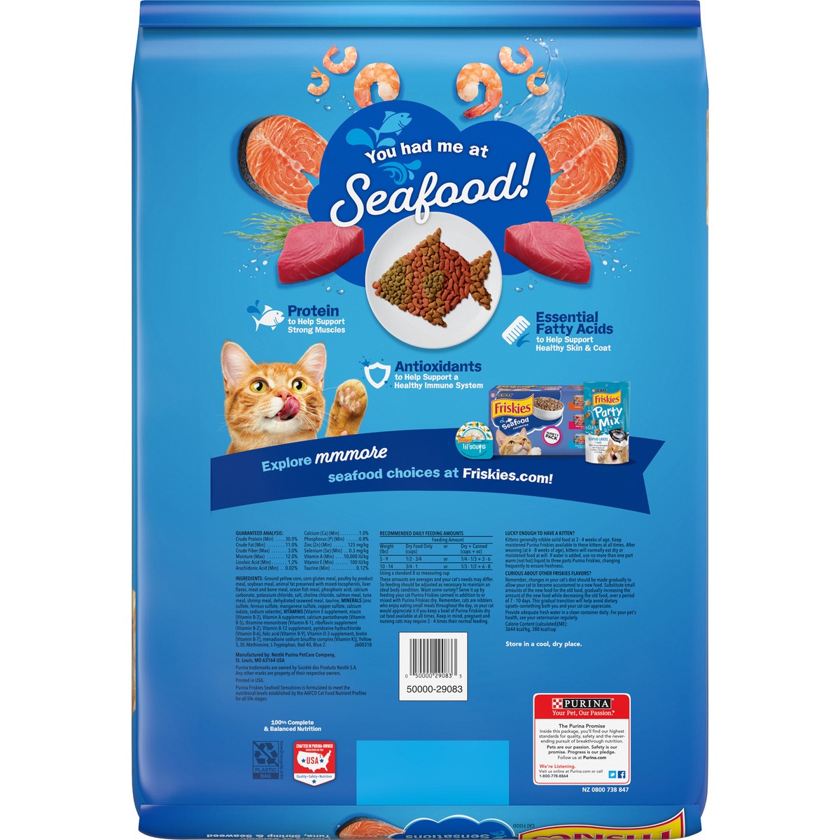 slide 7 of 9, Friskies Purina Friskies Dry Cat Food, Seafood Sensations, 22 lb