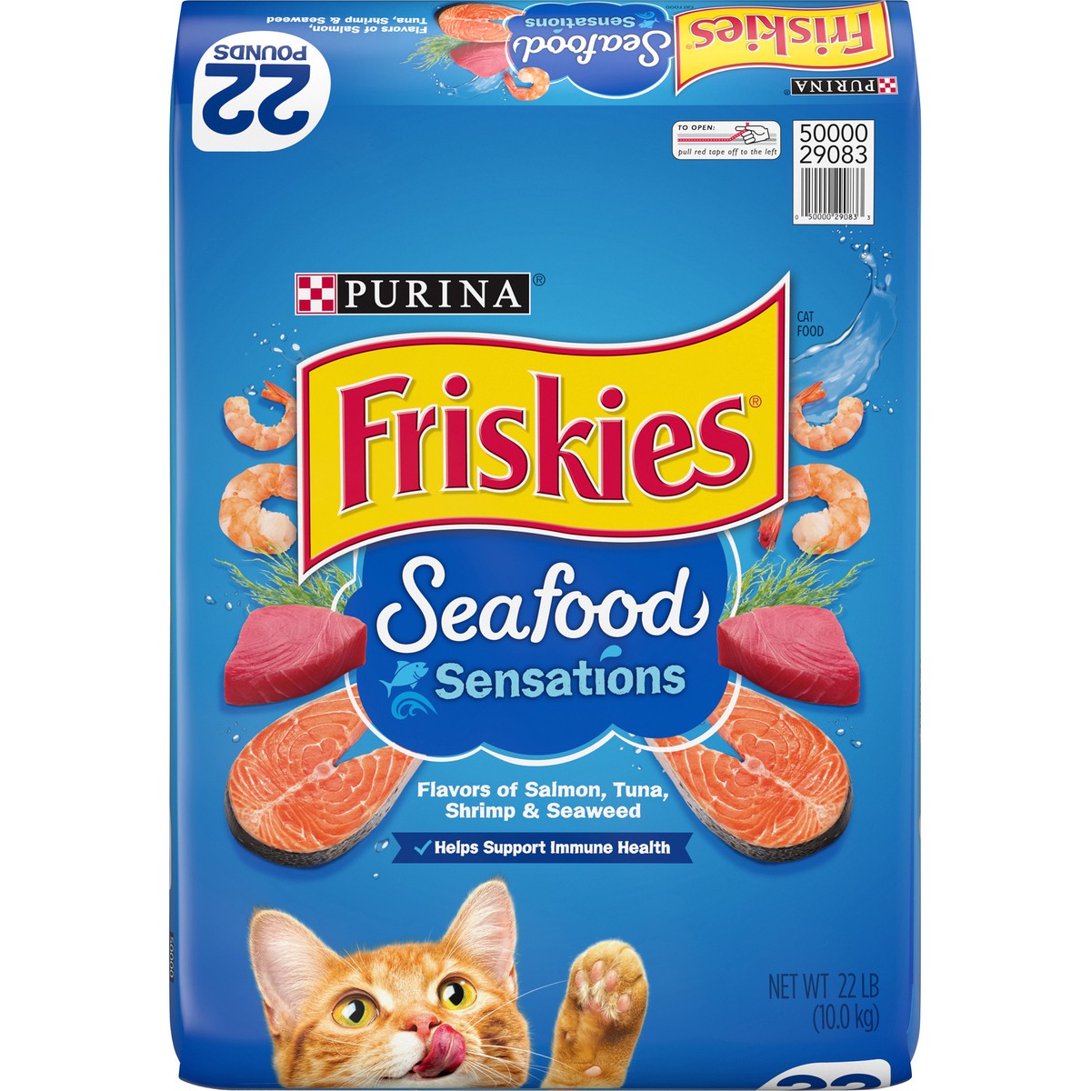 slide 8 of 9, Friskies Purina Friskies Dry Cat Food, Seafood Sensations, 22 lb